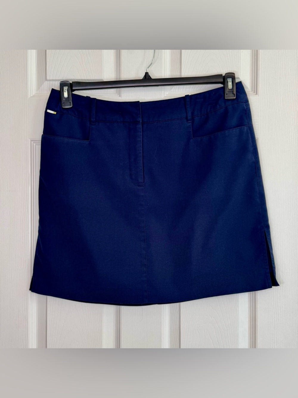 Izod Flex Golf Pickleball Preppy Activewear Casual Athleisure Navy Skort Sz 14